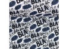 Baumwolle - Bla Bla grau schwarz